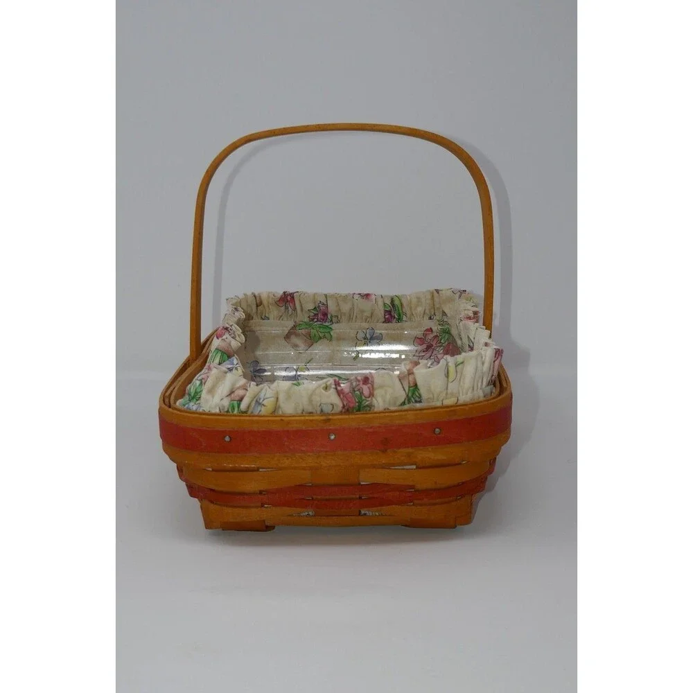 Longaberger 2000 Mother's Day Early Blossoms Basket, Liner & Protector